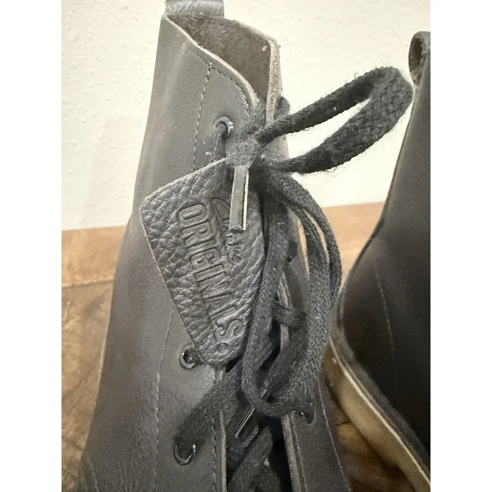 Mens Clarks Originals Brown Leather Boots In Brown Leather